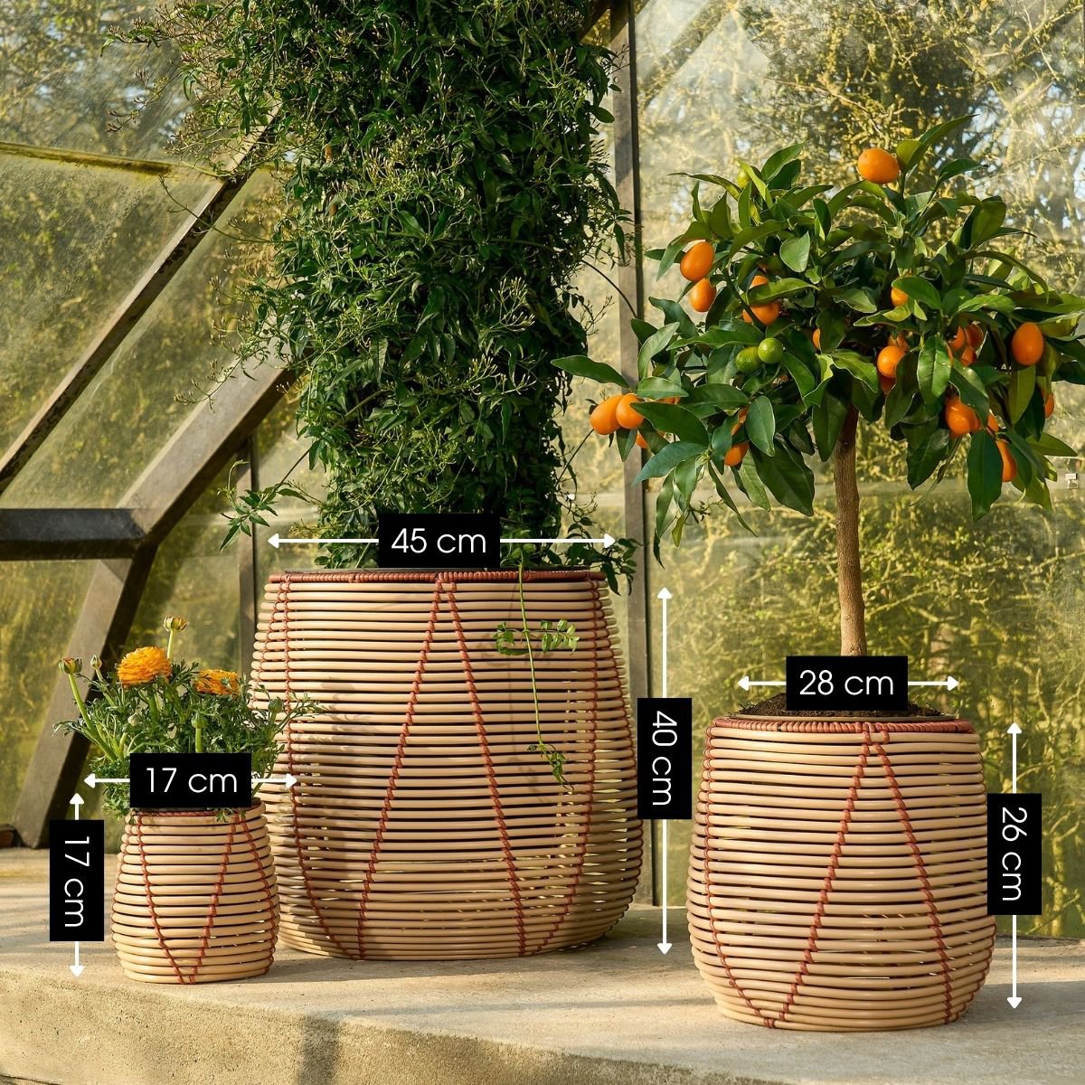 Bloempot Buiten Cancun Beige
