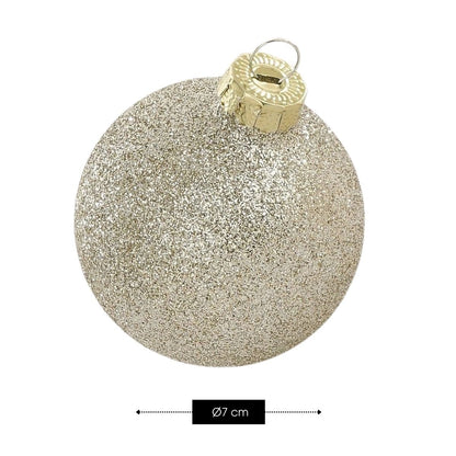 Kerstbal Glass Baubles Champagne