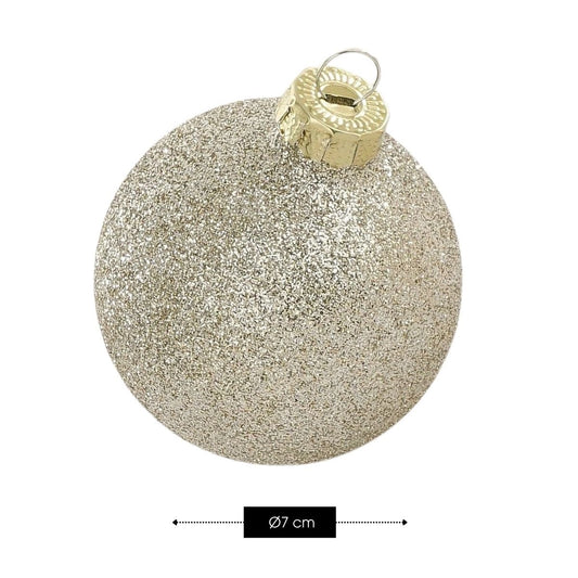 Kerstbal Glass Baubles Champagne