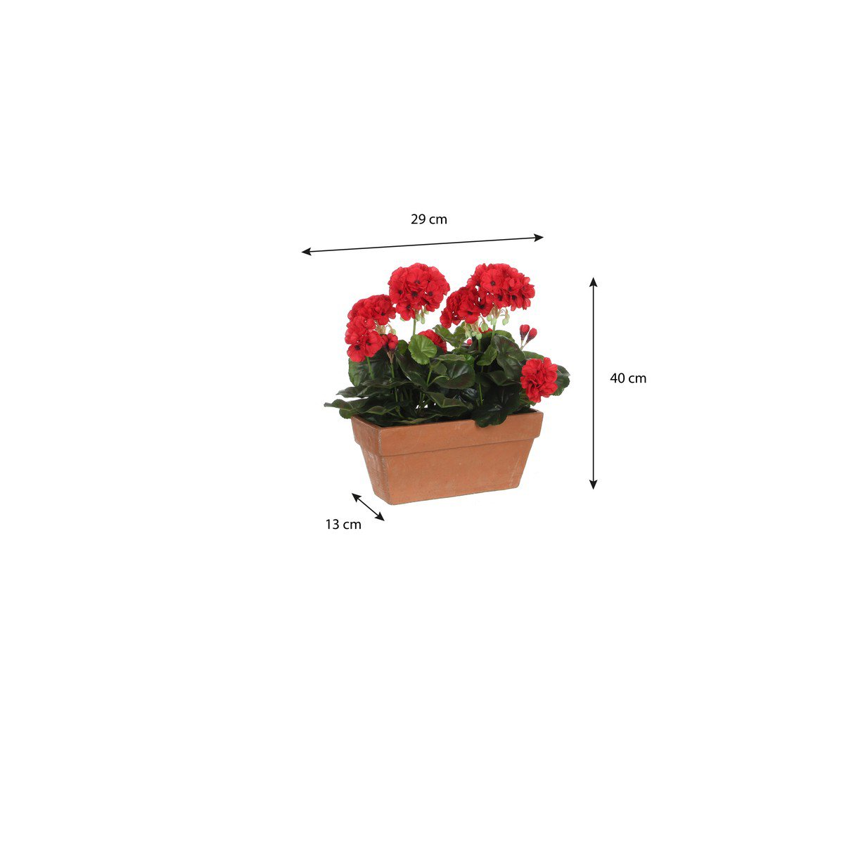 Kunstplant Geranium Rood