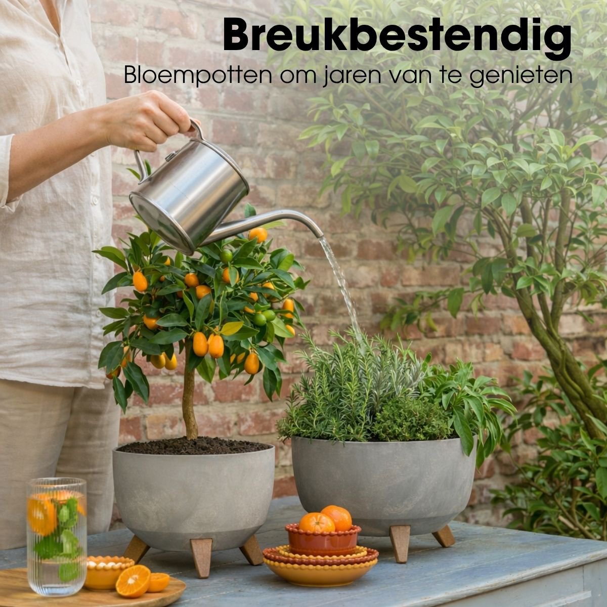 Plantenbak Doppio Grijs