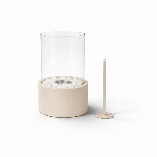 Tafelhaard - Rond - Zand - 21X21X28Cm