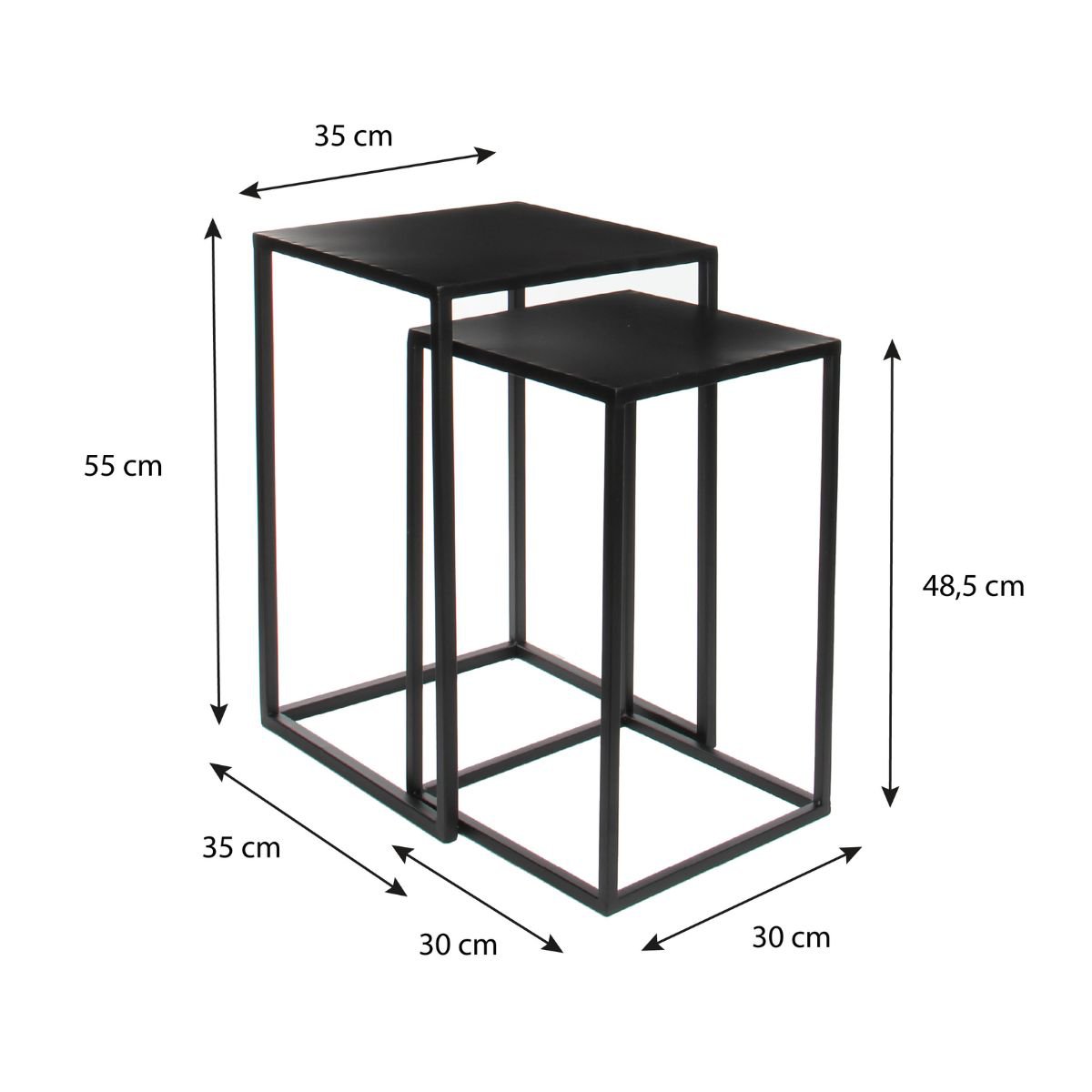 Bijzettafel Goa Zwart