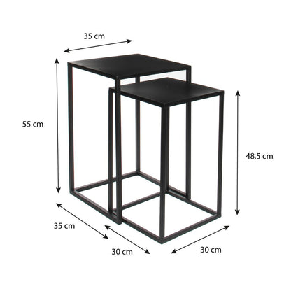 Bijzettafel Goa Zwart