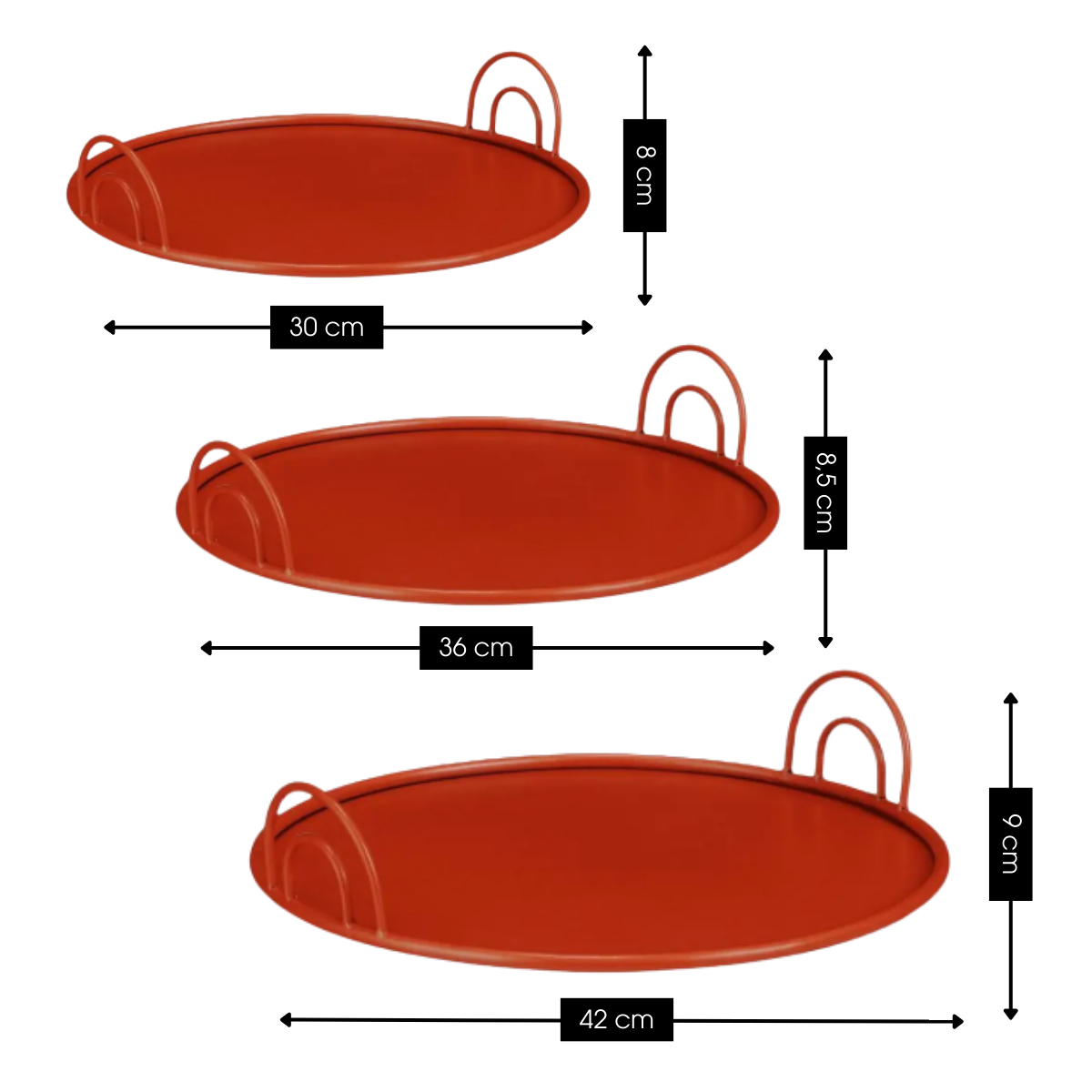 Dienblad Rood Rood