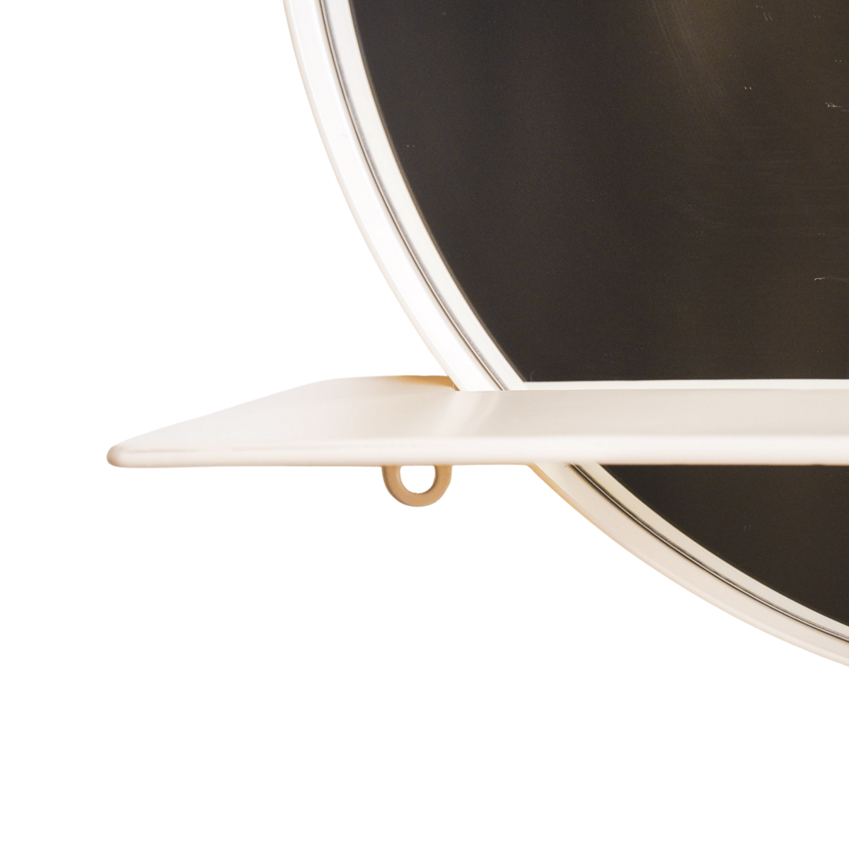 Spiegel - Rond - Metaal - Met Plank - Zand- Ø40Cm