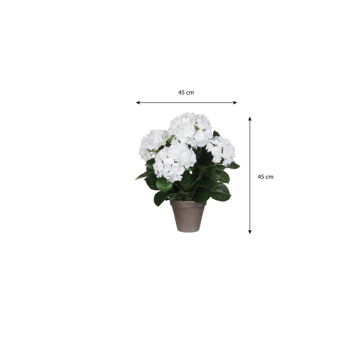 Kunstplant Hydrangea Wit
