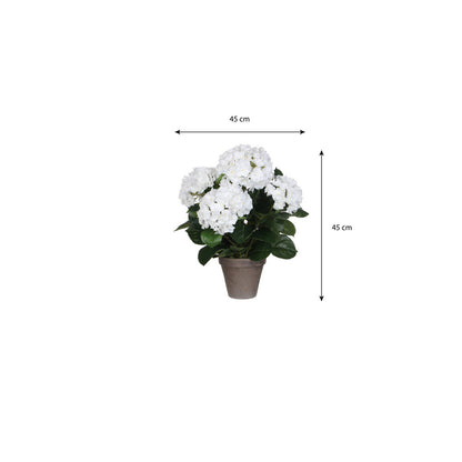 Kunstplant Hydrangea Wit