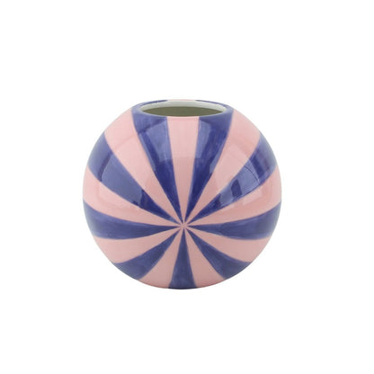 Vaas - Bloemvaas Swirl - Pink/Blauw - 15X15X15Cm