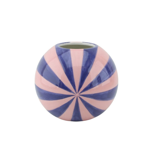 Vaas - Bloemvaas Swirl - Pink/Blauw - 15X15X15Cm