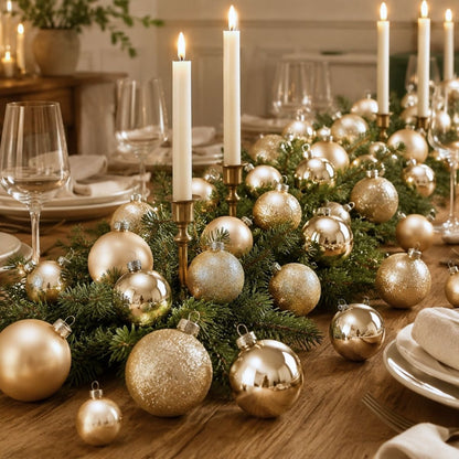 Kerstbal Glass Baubles Champagne