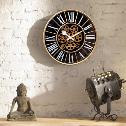 Moving Gear Clock - Grote Wandklok - 50Cm - "William"