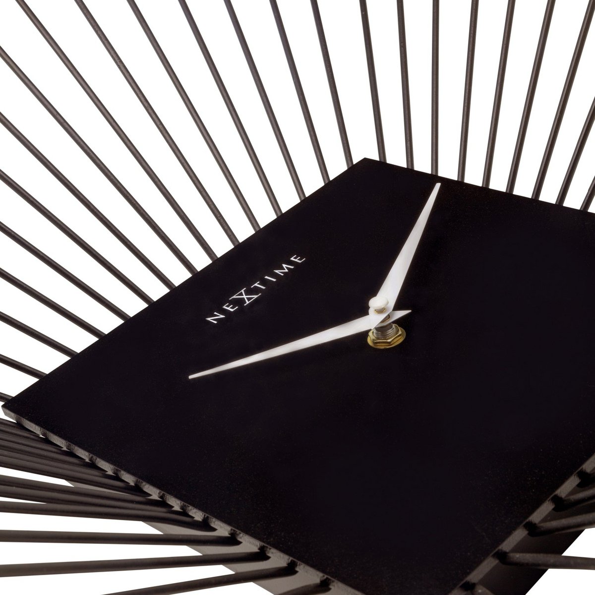 Wandklok 45X45X15Cm - Stil - Zwart - Metaal - "Vasco Square"