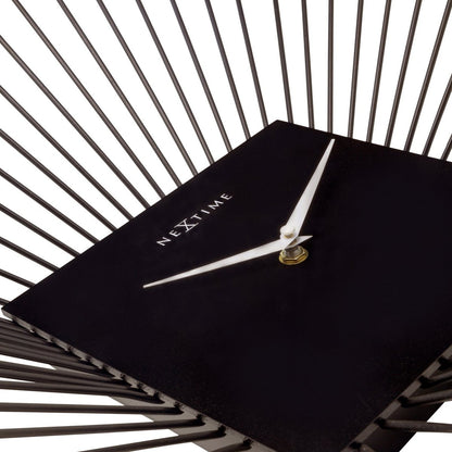 Wandklok 45X45X15Cm - Stil - Zwart - Metaal - "Vasco Square"