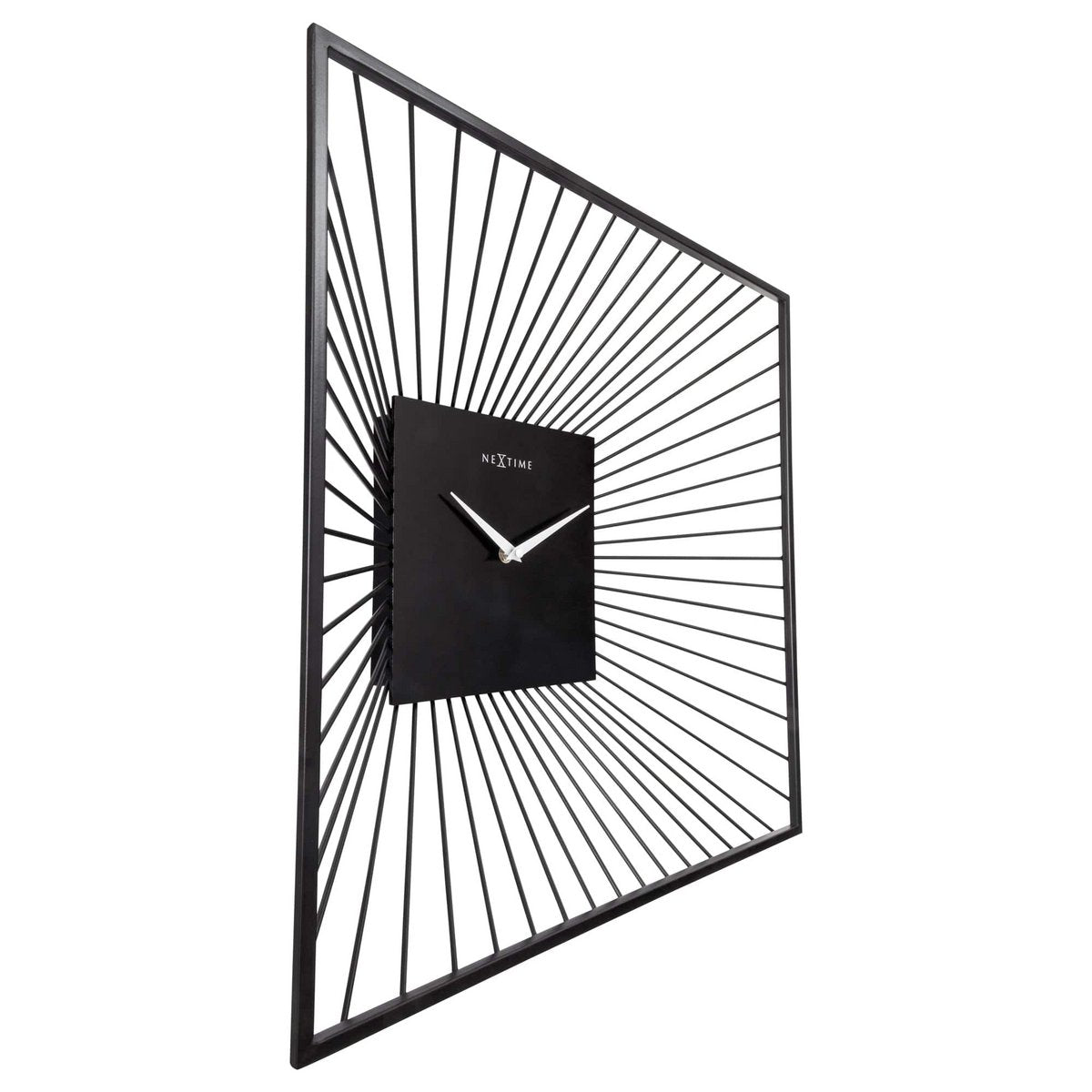 Wandklok 45X45X15Cm - Stil - Zwart - Metaal - "Vasco Square"