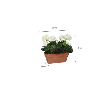 Kunstplant Geranium Wit