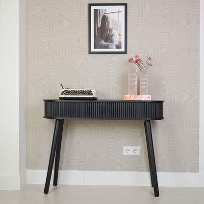Bijzettafel - Zwart - Mdf - 100X33X76Cm