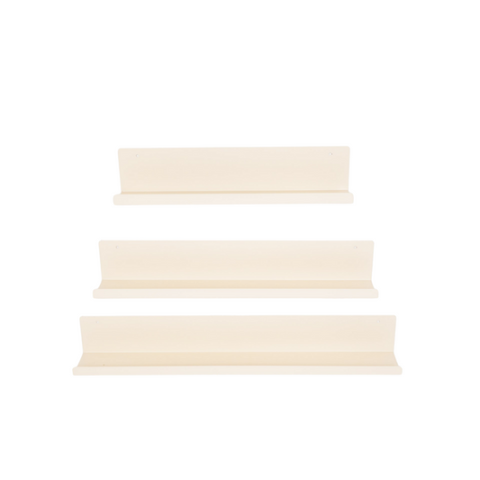 Wandplank - Metaal - Beige - Set Van 3 - 40/50/60Cm