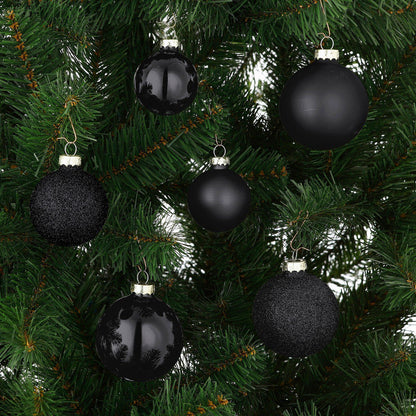 Kerstbal Glass Baubles Zwart