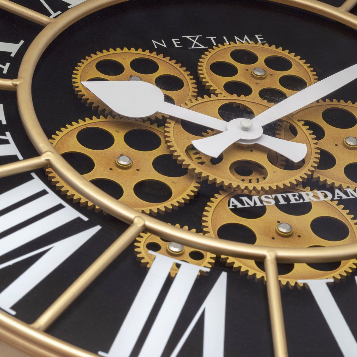 Moving Gear Clock - Grote Wandklok - 50Cm - "William"
