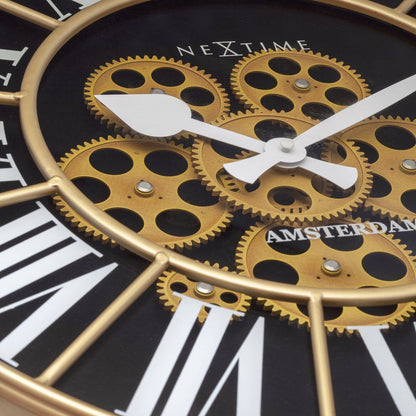 Moving Gear Clock - Grote Wandklok - 50Cm - "William"