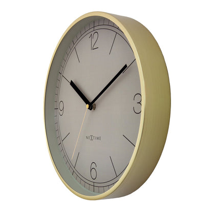 Wandklok 30Cm-Silent-Aluminium-Nextime 'Nova'