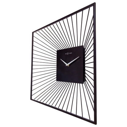 Wandklok 45X45X15Cm - Stil - Zwart - Metaal - "Vasco Square"