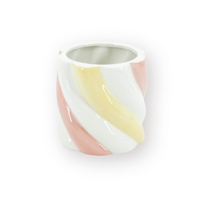 Pot - Bloempot - Marshmellow - Roze/Geel - 15,5X15,5X16Cm