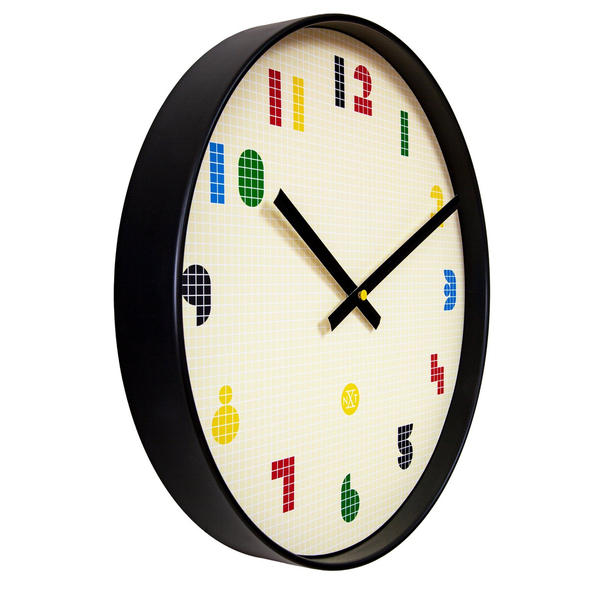 Wandklok 35Cm-Silent-Zwart/Meerkleurig-Abs- Nxt 'Bit'