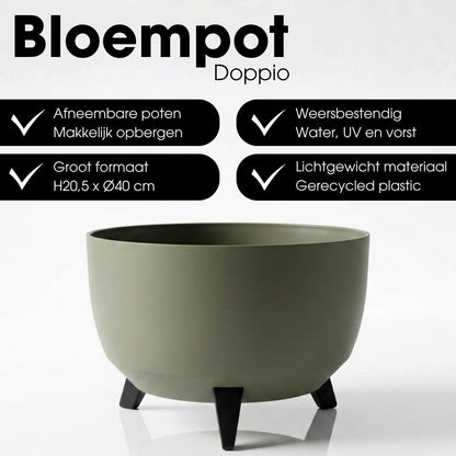 Plantenbak Doppio Lichtgroen