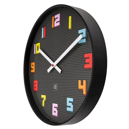 Wandklok 35Cm-Silent-Zwart/Meerkleurig-Abs- Nxt 'Game'