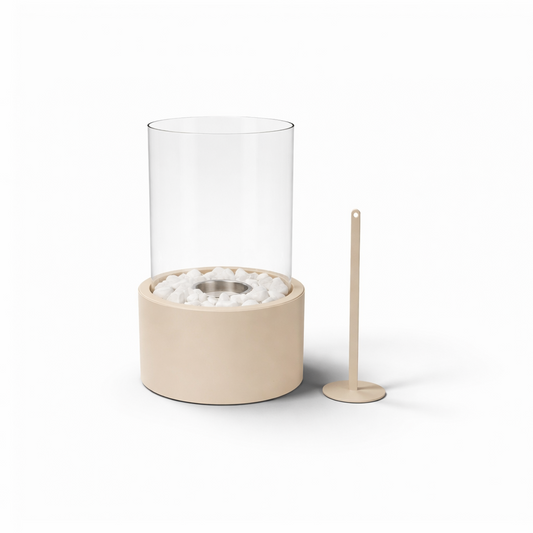 Tafelhaard - Rond - Zand - 18X18X26,5Cm