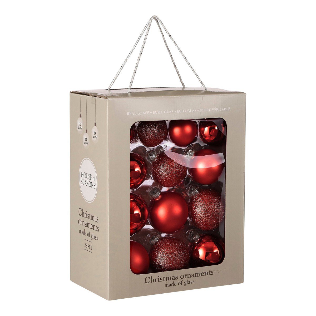 Kerstbal Glass Baubles Rood