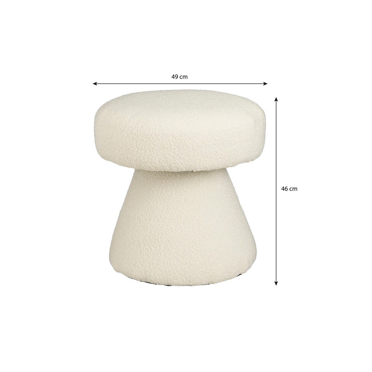Poef Pouffe Gebroken Wit