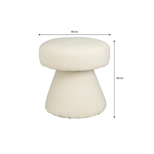 Poef Pouffe Gebroken Wit