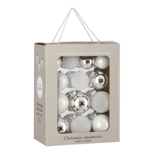 Kerstbal Glass Baubles Wit