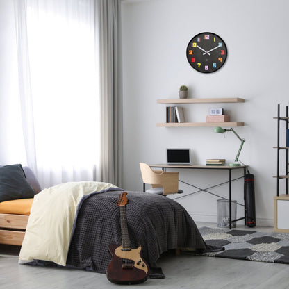 Wandklok 35Cm-Silent-Zwart/Meerkleurig-Abs- Nxt 'Game'