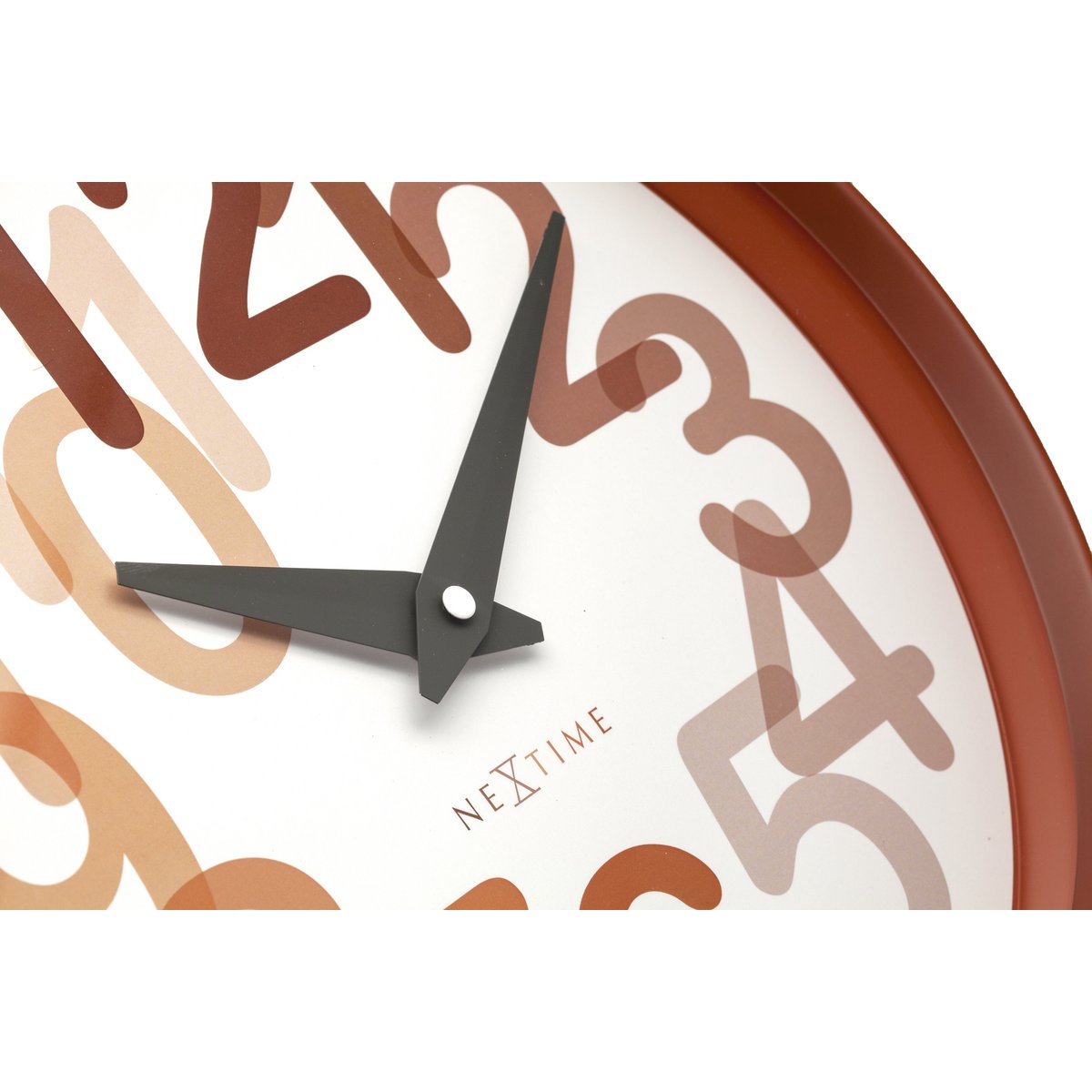 Wandklok 30Cm-Silent-Plastic-Nextime 'Big Number'