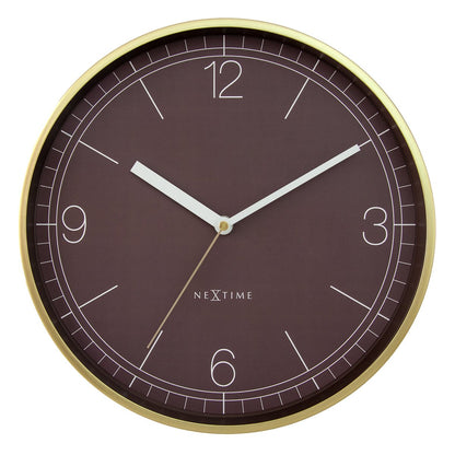 Wandklok 30Cm-Silent-Aluminium-Nextime 'Nova'