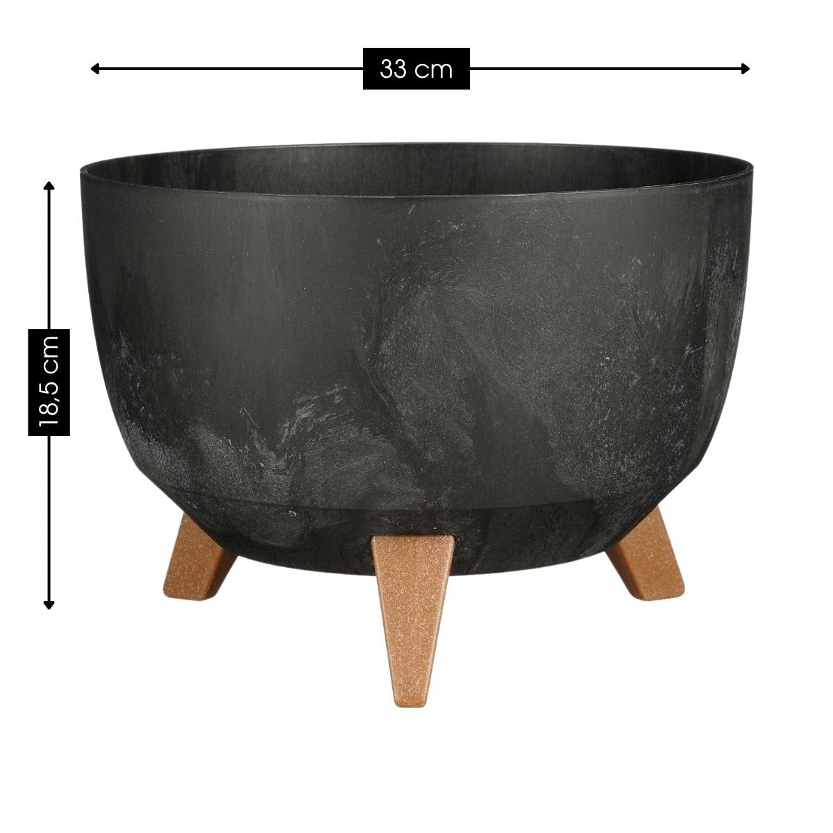 Plantenbak Doppio Zwart