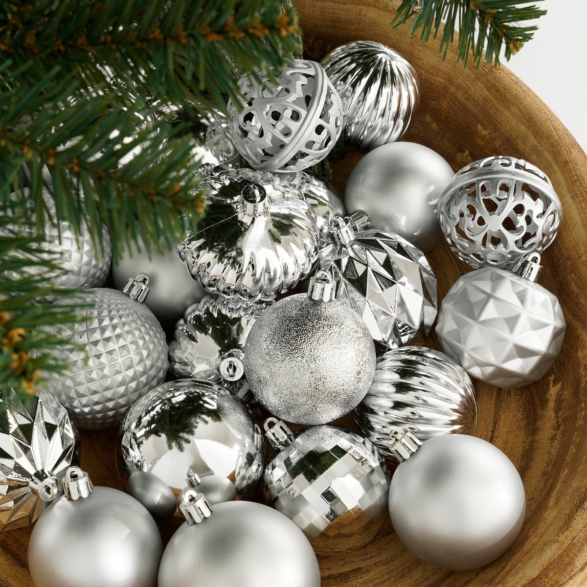 Kerstbal Unbreakable Baubles Zilver
