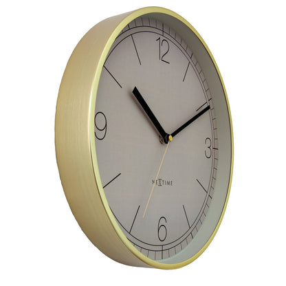 Wandklok 30Cm-Silent-Aluminium-Nextime 'Nova'