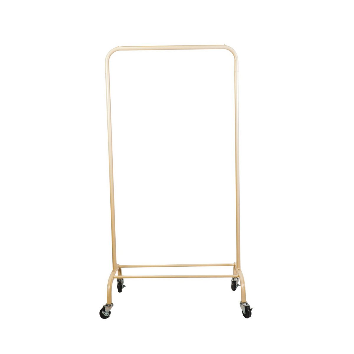 Kledingrek - Wielen - Zand - 80X40X155Cm