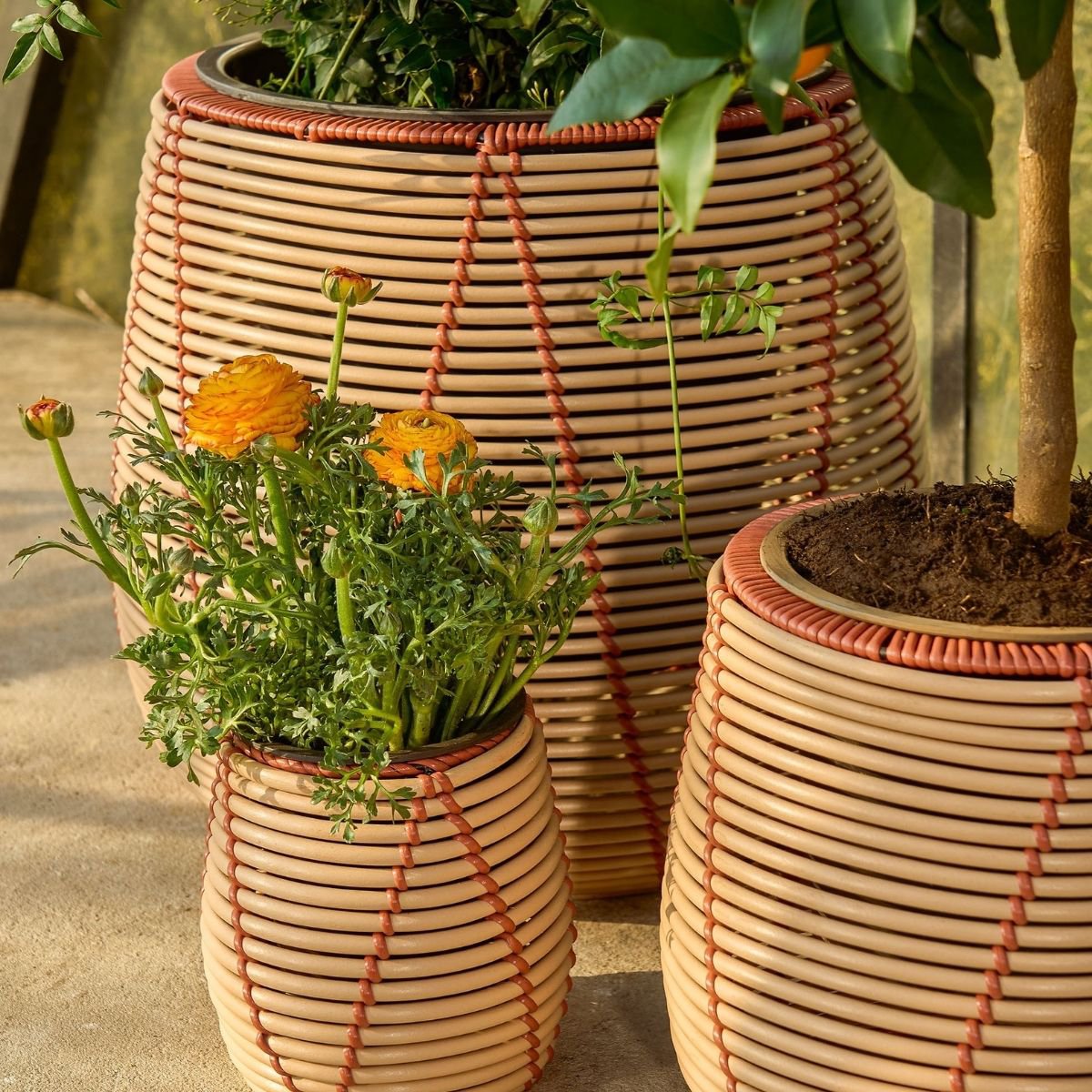 Bloempot Buiten Cancun Beige