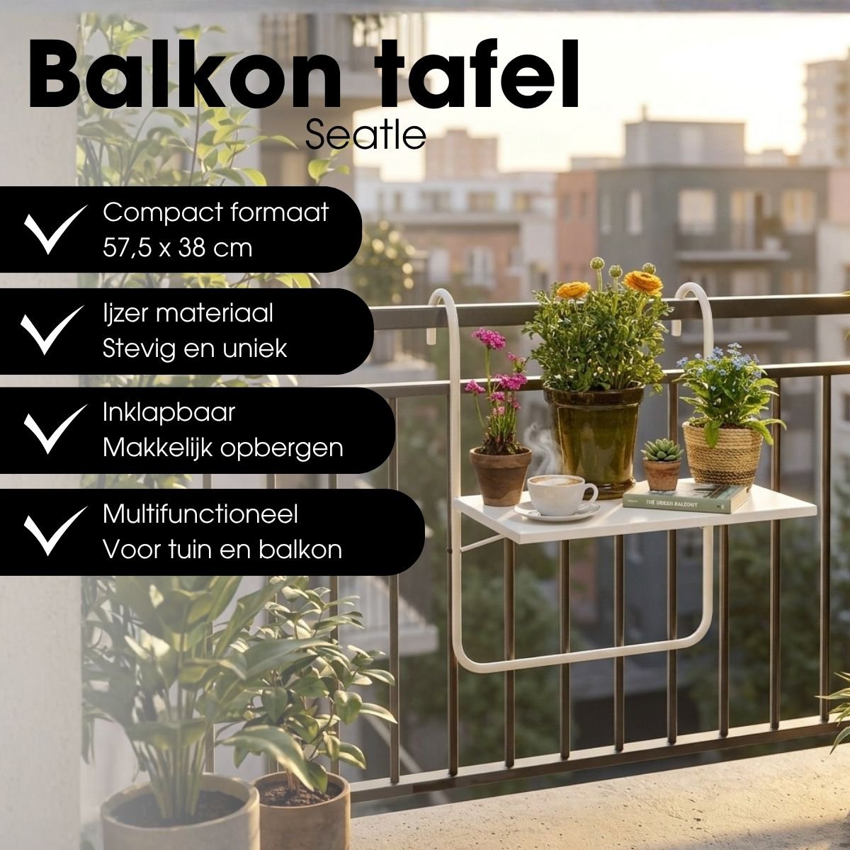 Tafel Seatle Wit