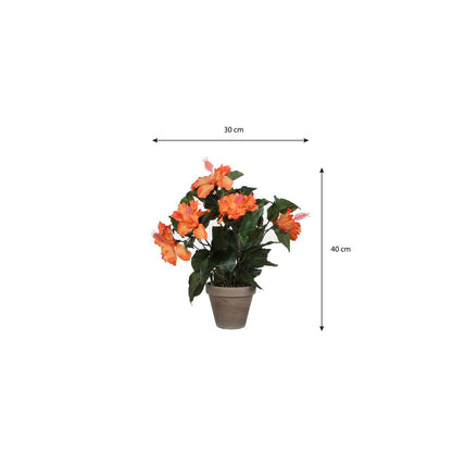 Kunstplant Hibiscus Oranje