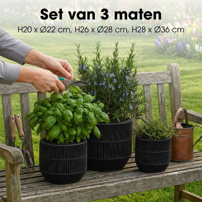 Bloempot Buiten Peta Zwart