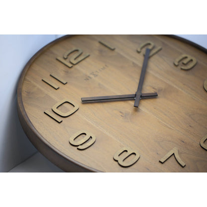 Wandklok - 35 Cm - Hout - 'Wood Wood Medium'