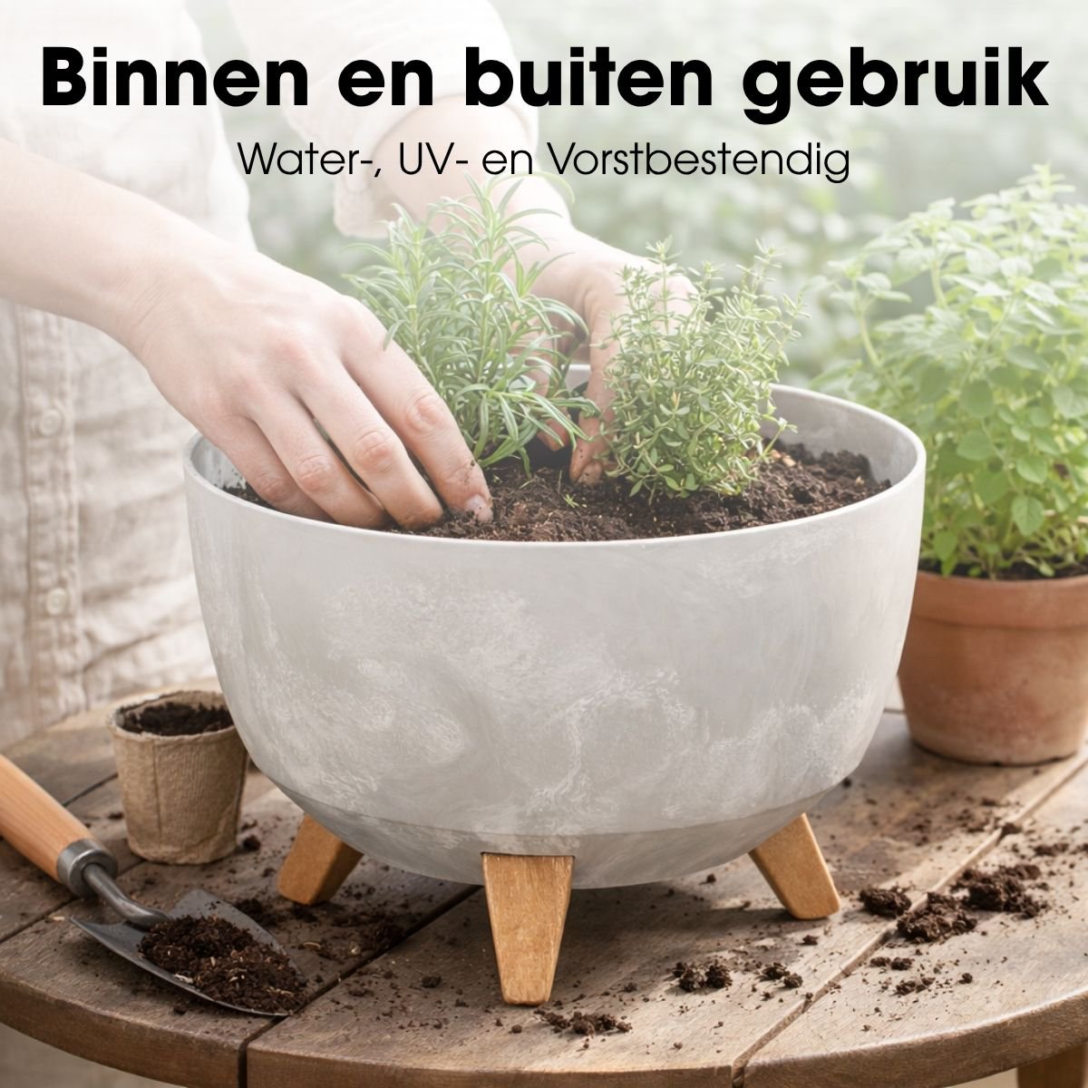 Plantenbak Doppio Grijs