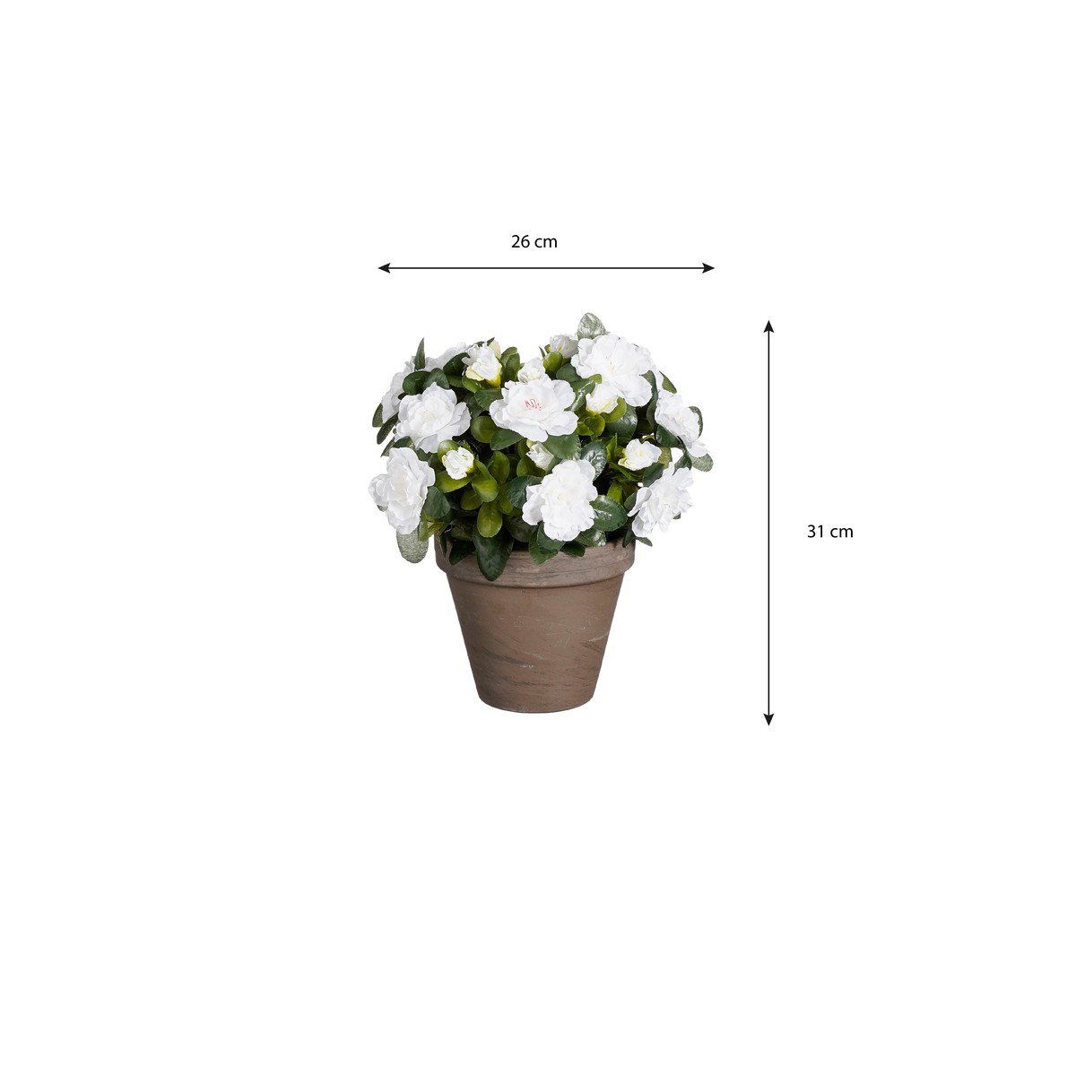 Kunstplant Azalea Wit